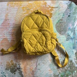 Vera Bradley Small Banbury Backpack in Featherweight (Quilted Yellow Mini)